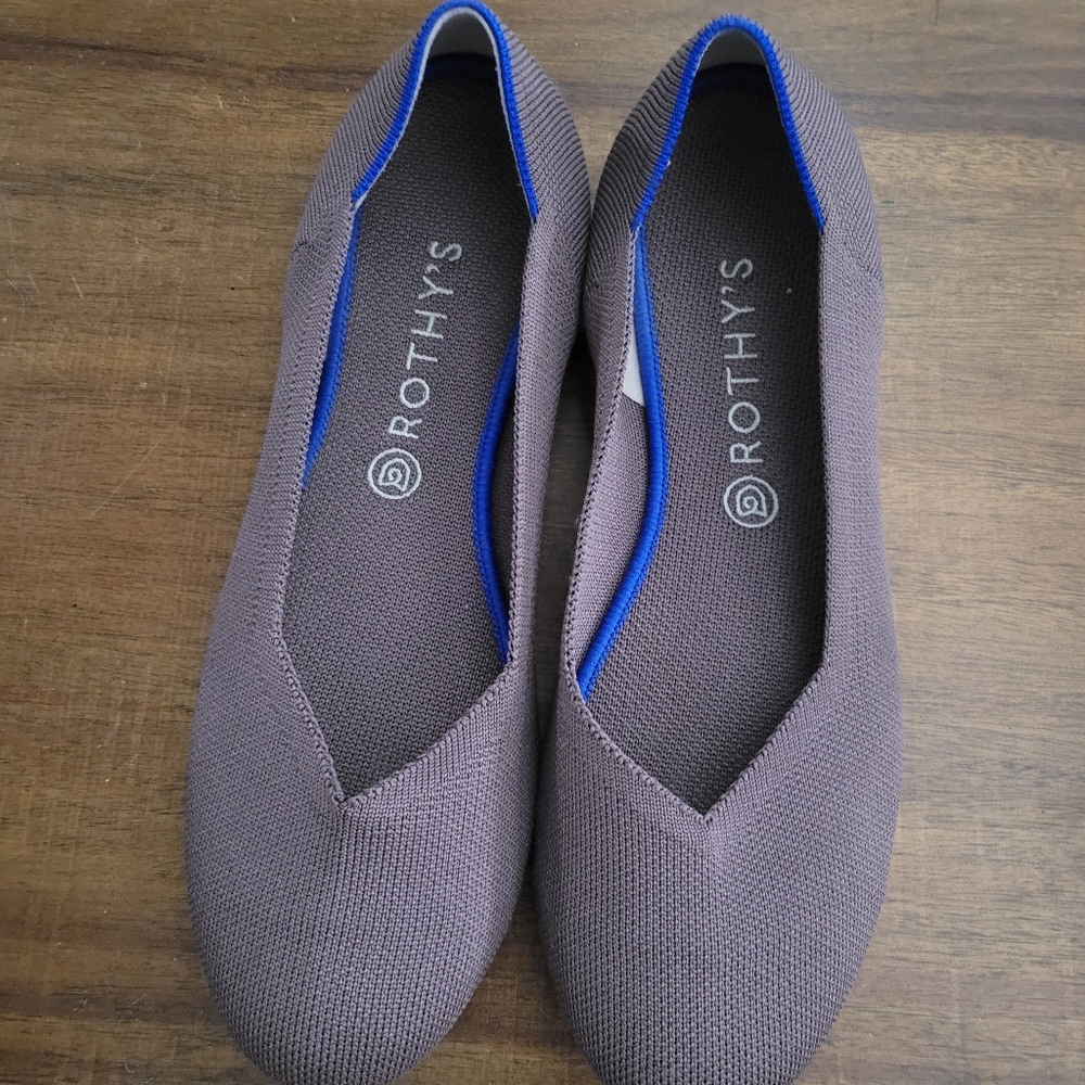 Rothy's Round Toe Taupe Flats SZ 12